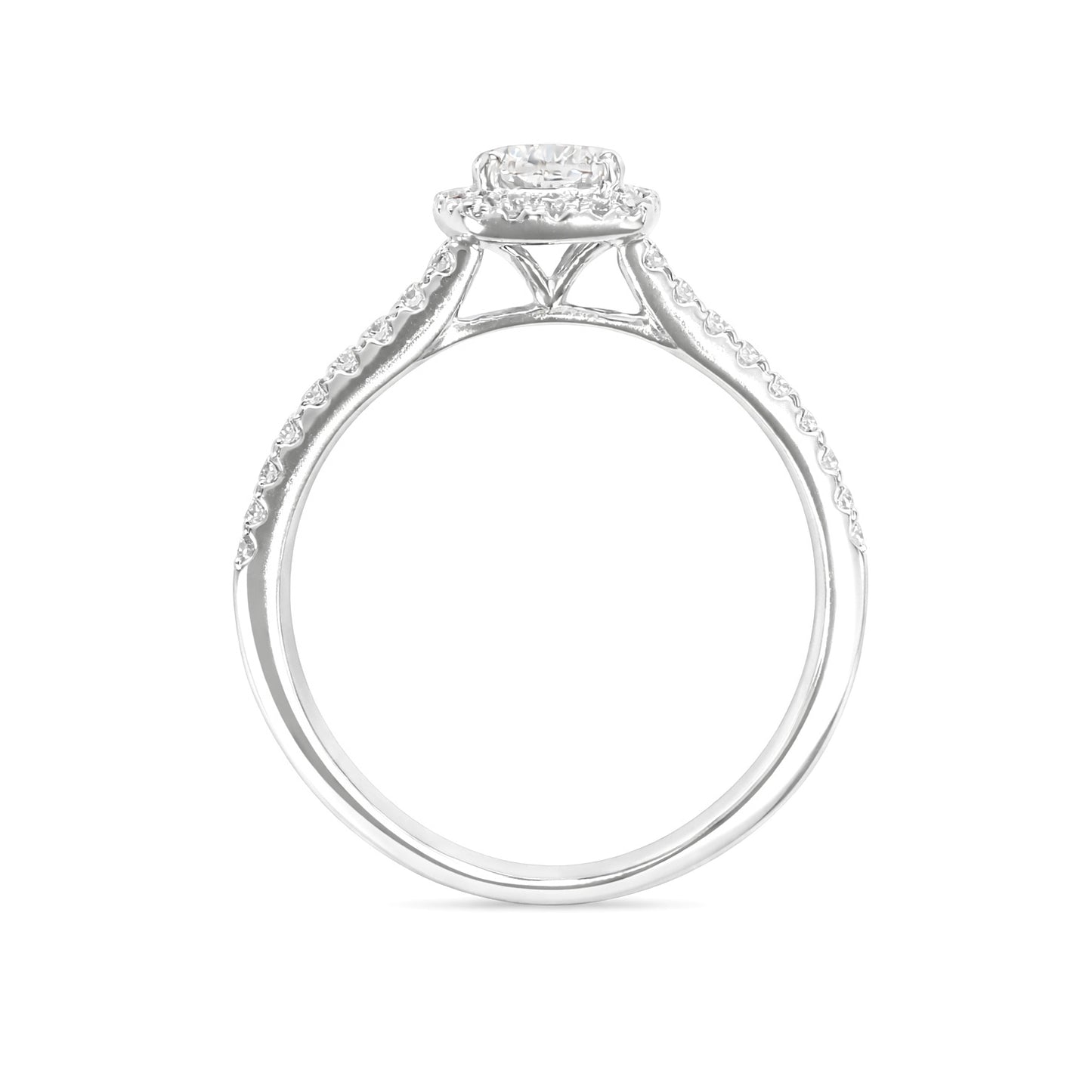 18K Colorless Cushion-cut Diamond Ring - 0.844ct