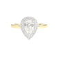 18K Colorless Pear-cut Diamond Ring - 0.682ct
