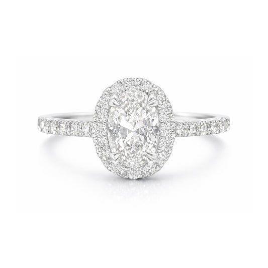 18K Colorless Pear Diamond Ring - 0.682ct 