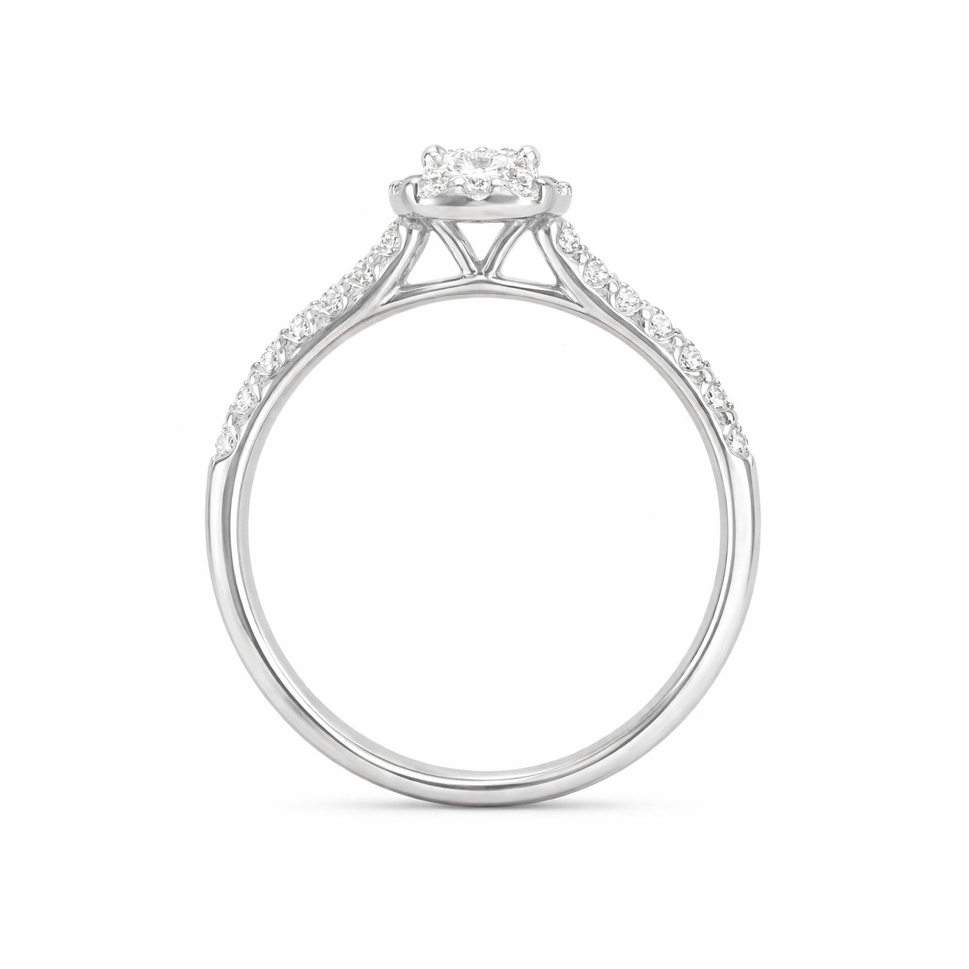 18K Colorless Pear Diamond Ring - 0.682ct 