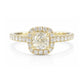 18KYG Near Colorless I Cushion Diamond Ring - 0.873ct