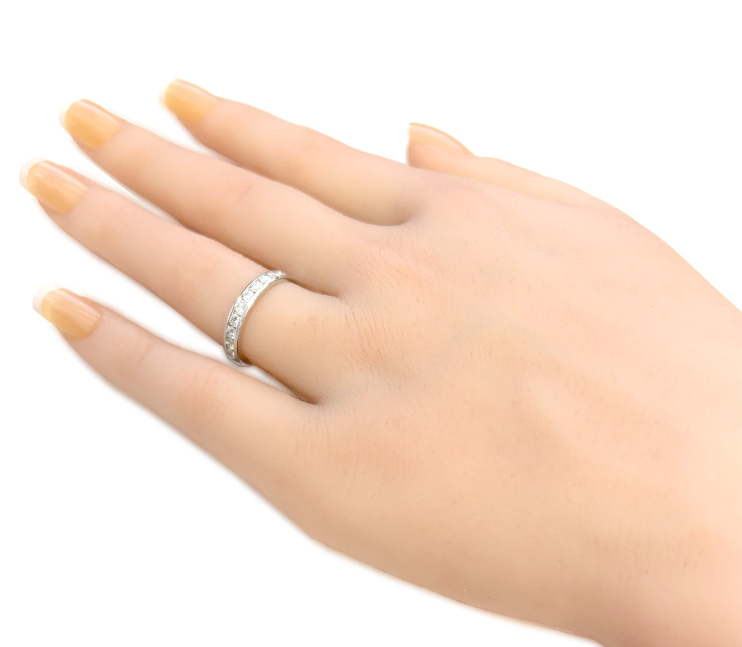 18K Round-Cut Diamond Half Eternity Ring 0.64ct