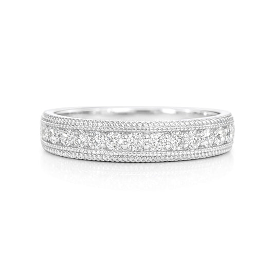 18K Milgrain Diamond Ring - 0.18ct
