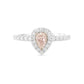 18K Pear-cut Fancy Light Brownish Pink Diamond Ring - 0.57ct