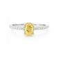 18K Oval-cut Vivid Yellow Diamond Ring - 0.59ct