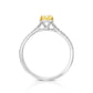 18K Oval-cut Vivid Yellow Diamond Ring - 0.59ct
