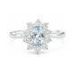 18K Aquamarine Diamond Ring Oval-cut - 0.77ct
