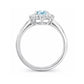 18K Aquamarine Diamond Ring Oval-cut - 0.77ct