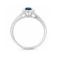 18K Blue Sapphire Oval-cut Diamond Ring - 1.478ct