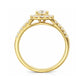 18KYG Round-cut Near Colorless Diamond Ring - 1.019ct 