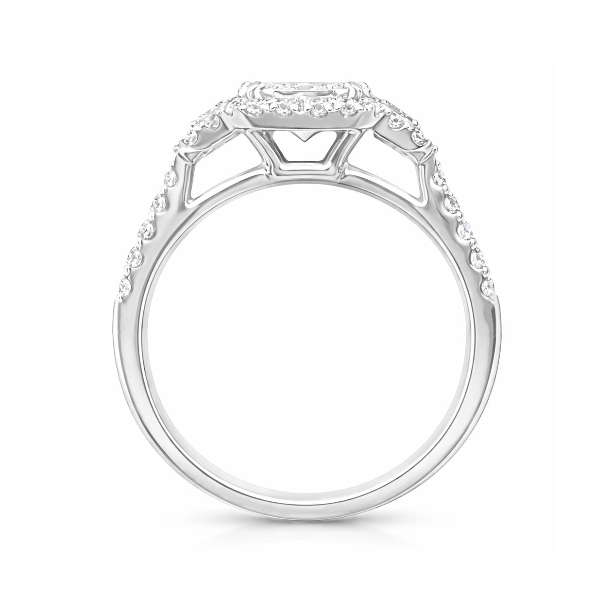18K Radiant-cut Near Colorless Diamond Ring - 1.744ct