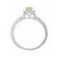 18K Cushion-cut Vivid Yellow Diamond Ring - 1.148ct