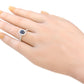 18K Blue Sapphire Diamond Ring - 1.424ct