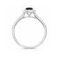 18K Blue Sapphire Diamond Ring - 1.424ct