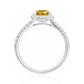 18K Heart-cut Fancy Vivid Yellow Orange Diamond Ring - 0.734ct