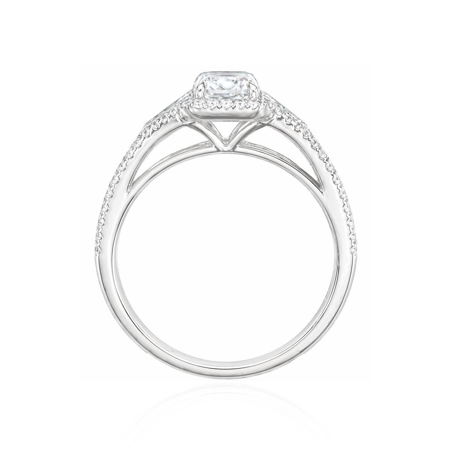 18K 無色D ダイヤモンドリング 1.82ct VS1 ラディアントカット