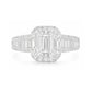 18K 無色D ダイヤモンドリング 1.92ct SI1 エメラルドカット