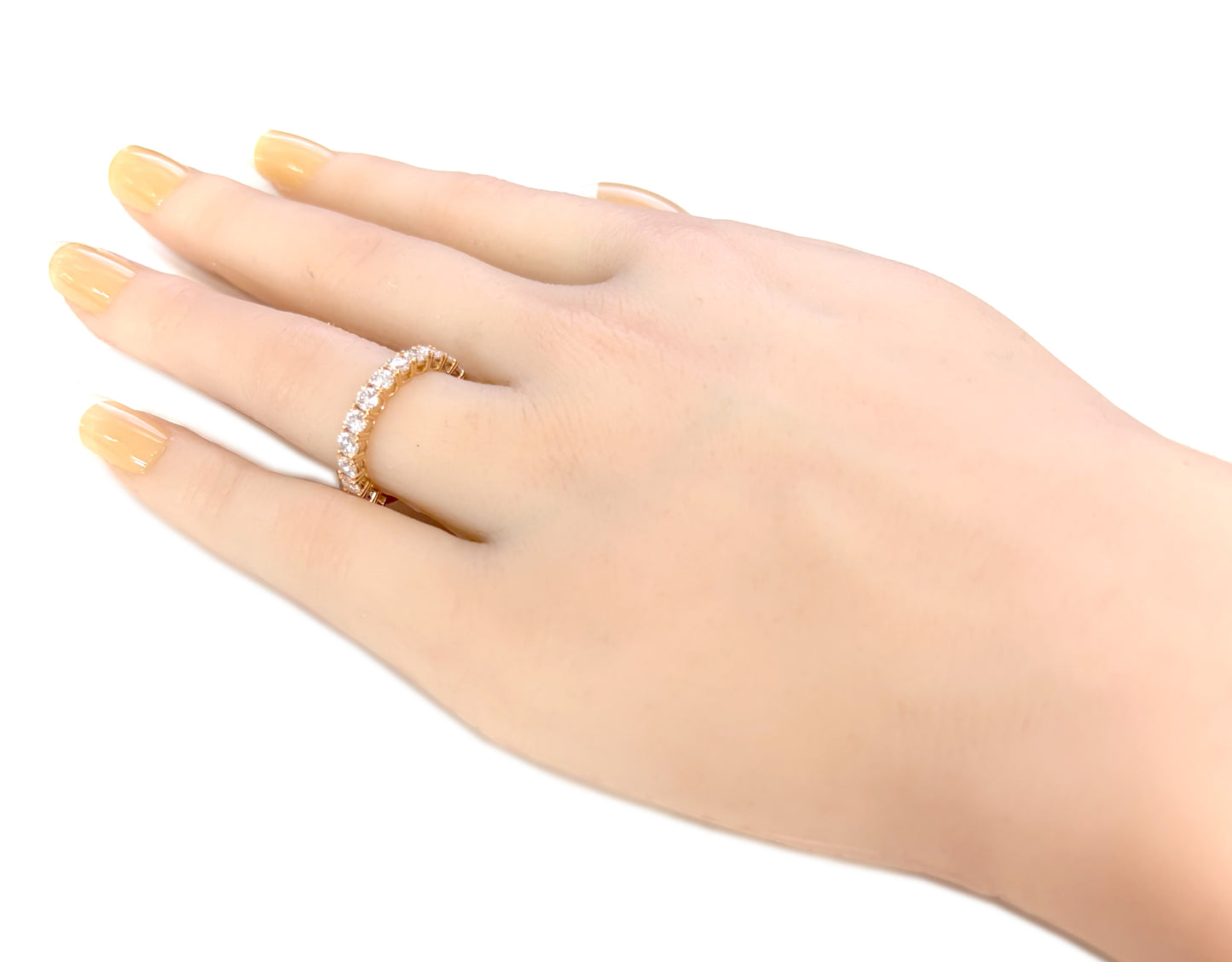 18KPG Diamond Eternity Ring Faint Pink  - 1.55ct