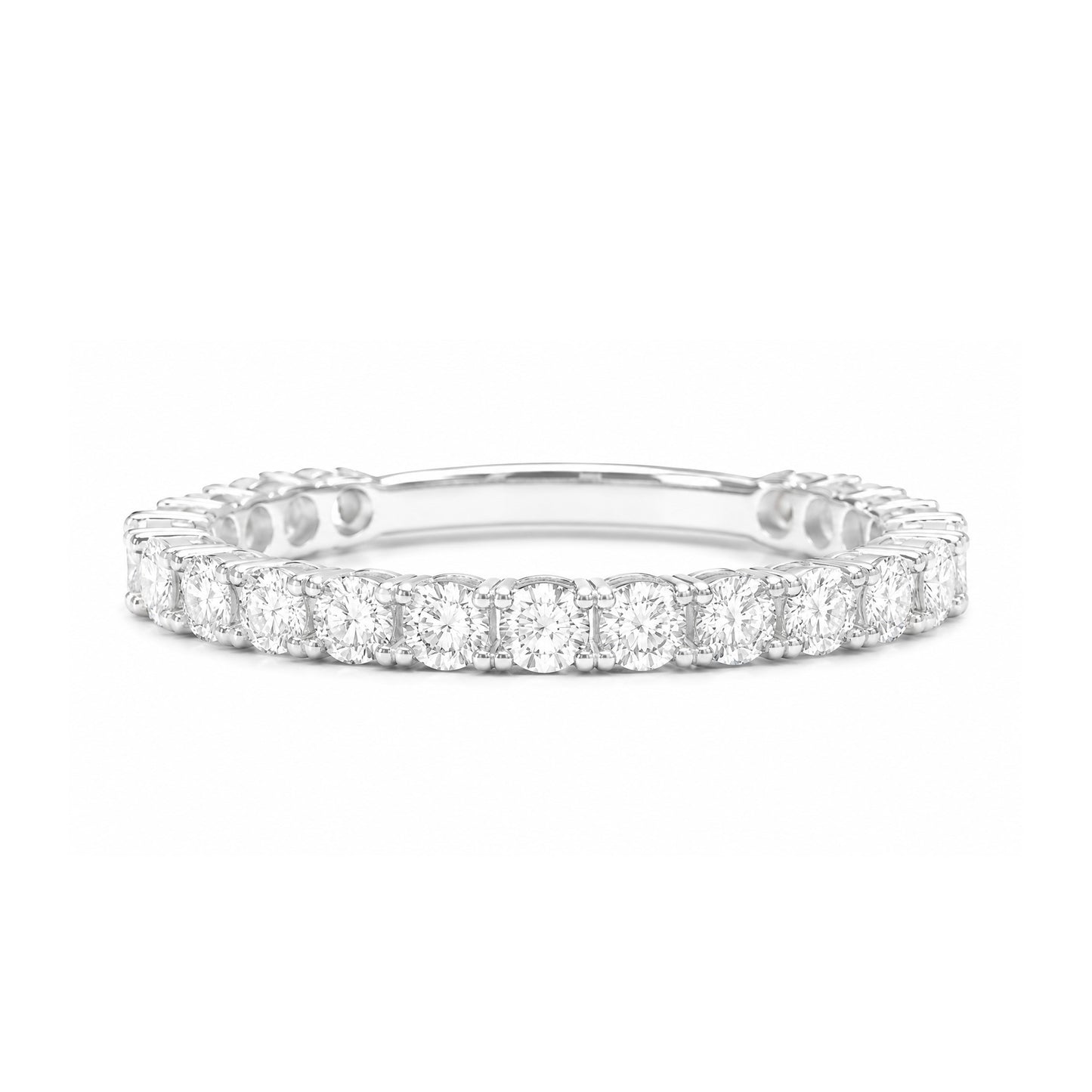 18K Round-Cut Diamond Eternity Ring - 1.02ct