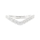 18K V Line Natural Diamond Ring - 0.34ct