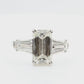 PT900 Emerald-cut Near Colorless Diamond Ring - 3.55ct