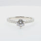 18K Round-cut Colorless Diamond Ring - 1.051ct
