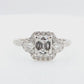 18K Radiant-cut Near Colorless Diamond Ring - 1.744ct