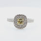 Mael Cushion Fancy Yellow Diamond Ring - 0.898ct