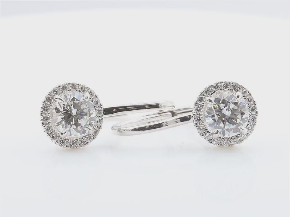 天然ダイヤモンドリング 無色 ラウンド SI1 1.641ct 映像
