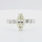 天然ダイヤモンドリング 2.852ct Marquise 18KWG 映像