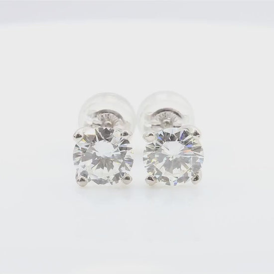 天然ダイヤモンドリング ほぼ無色 ラウンド VVS1/VVS2 1.408ct 映像