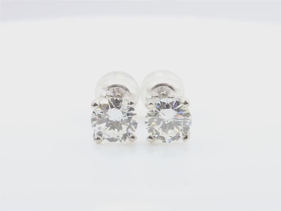 天然ダイヤモンドリング ほぼ無色 ラウンド VVS1/VVS2 1.408ct 映像