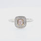 天然ダイヤモンドリング Purple Pink 0.718ct Cushion 18KWG 映像