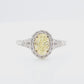 天然ダイヤモンドリング Yellow 2.073ct Oval 18KWG 映像