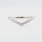 18K V Line Natural Diamond Ring - 0.34ct