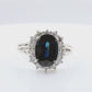 PT900 Blue Sapphire Diamond Ring - 4.292ct
