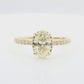 18K Oval-cut Very Light Yellow Diamond Ring - 1.787ct