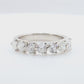 PT900 Heart Cut Half Eternity Diamond Ring 1.477ct