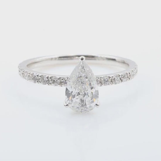 天然ダイヤモンドリング 無色 ペア SI2 1.21ct 映像