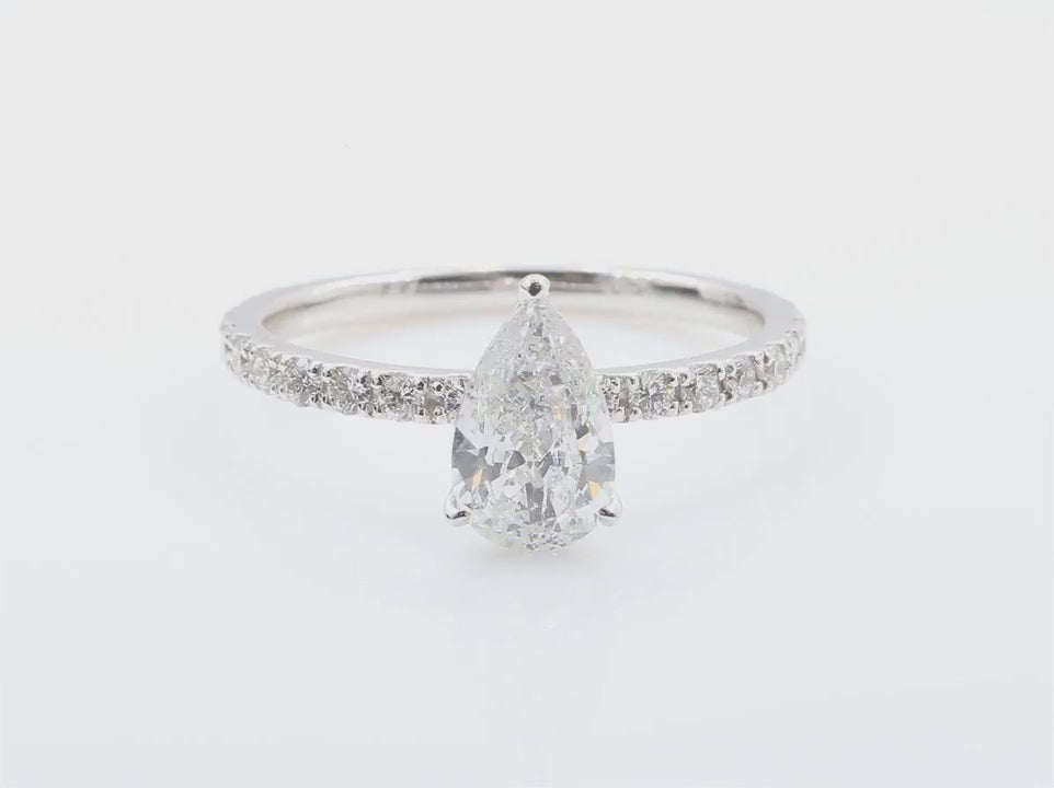 天然ダイヤモンドリング 無色 ペア SI2 1.21ct 映像