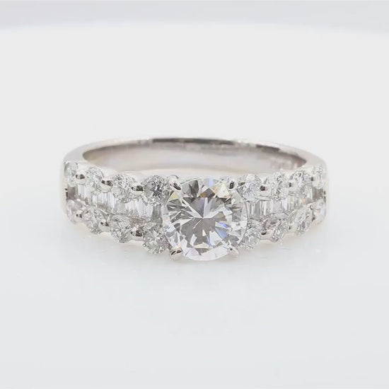 天然ダイヤモンドリング 無色 ラウンド SI1 1.953ct 映像