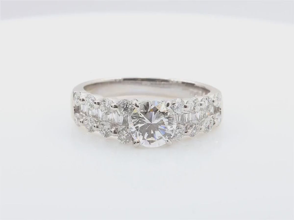 天然ダイヤモンドリング 無色 ラウンド SI1 1.953ct 映像