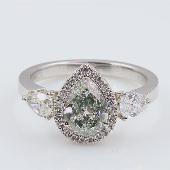 Mael ラディアントシェイプ・ライトピンクダイヤモンドリング 0.995ct 天然 SI-2 CGL リング映像