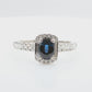 18K Blue Sapphire Oval-cut Diamond Ring - 1.478ct