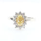 Mael Fancy Yellow Oval Diamond Ring 1.468ct Natural SI2 CGL
