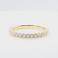 18KYG Round-Cut Near Colorless D-G Natural Diamond Eternity Ring 0.6ct