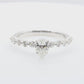 18K 無色G ダイヤモンドリング 1.008ct VS2 ペアカット