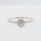 18K Colorless Round-cut Diamond Ring - 0.425ct