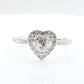 18K ほぼ無色ダイヤモンドリング 1.26ct VVS2 ハート