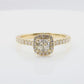 18KYG Near Colorless I Cushion Diamond Ring - 0.873ct